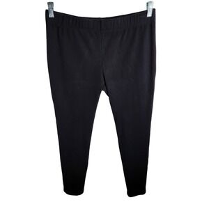 Garnet Hill Leggings Organic Cotton‎ Blend Black Women's Size Large